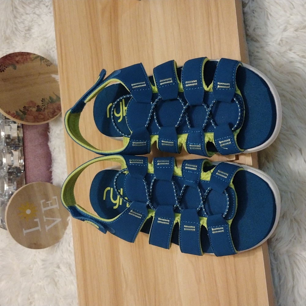 Ryka bungee sports sandals blue/green Women's Size 7